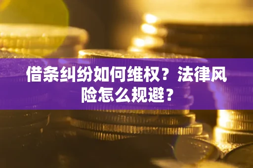 北京借条纠纷如何维权？法律风险怎么规避？