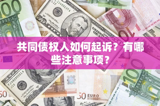 北京共同债权人如何起诉？有哪些注意事项？